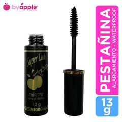 Pestañina Super Lash Negra Cepillo Profesional - By Apple 13g